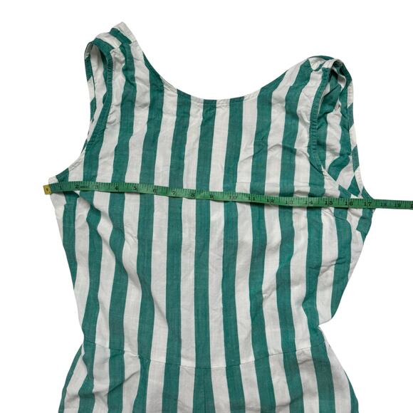 MARINE LAYER Eloise Jumpsuit in Green Lake/White Stripe Size Medium Women Tencel - Picture 8 of 11